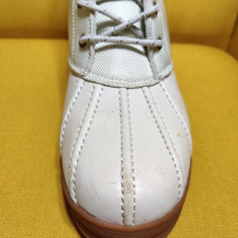 Polo Ralph Lauren Udel Off White Duck Boots  Men's Shoes Size 6